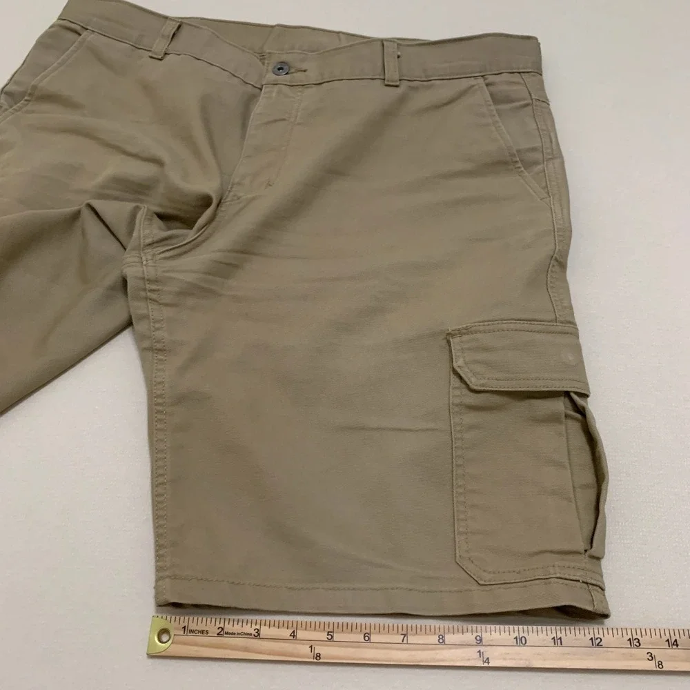 The North Face 11-inch Cargo Shorts Men's 40 Khaki Cotton Canvas Outdoor Utility